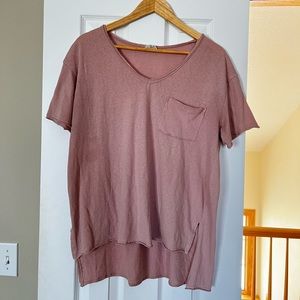 Oversized Raw-hem Tshirt